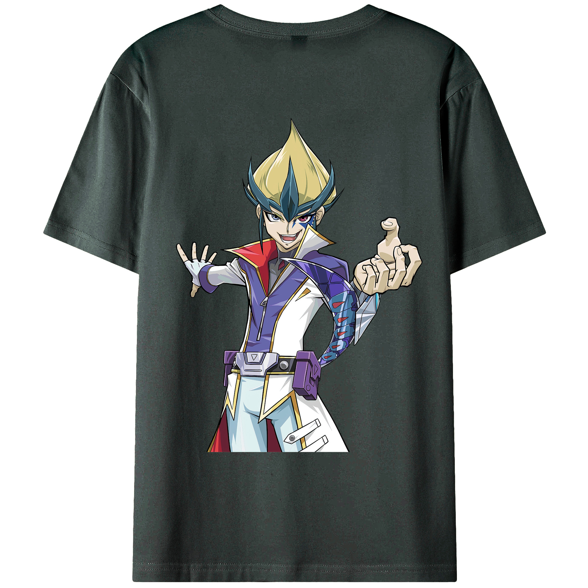 （画像用） 遊☆戯☆王 Yu-Gi-Oh! 綿100％ メンズ半袖Tシャツ（バックプリント） 通気性